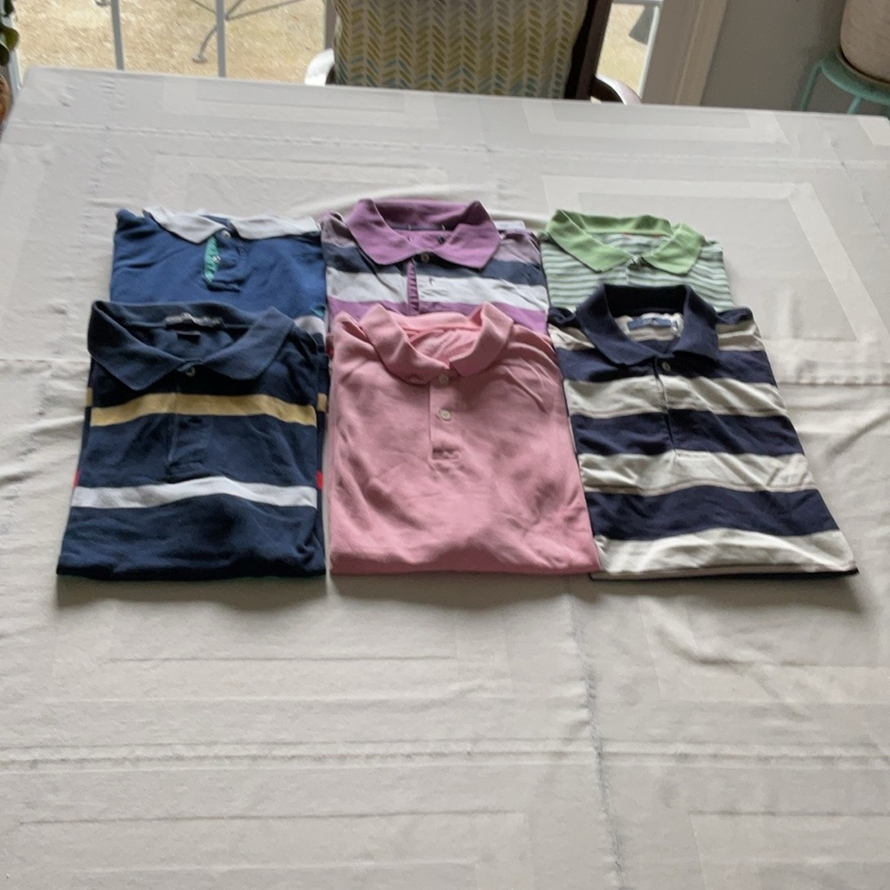Bundle Of 6 Colorful Men’s Polo Shirt Size XXL